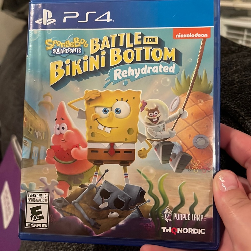 PS4 BATTLE FOR BIKINI BOTTOM REHYDRATED- LIKE NEW!